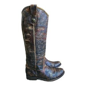 Frye Melissa Button Glazed Motorcycle/Western Boot Size 6